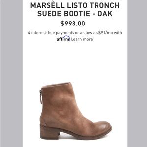 NEW Marsell Suede Booties, 39